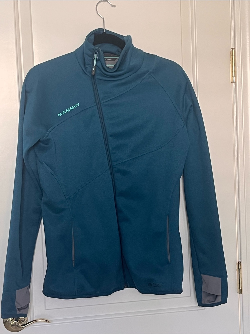 Mammut dark Teal PolarTec fabric Women's Softshell Jacket size S